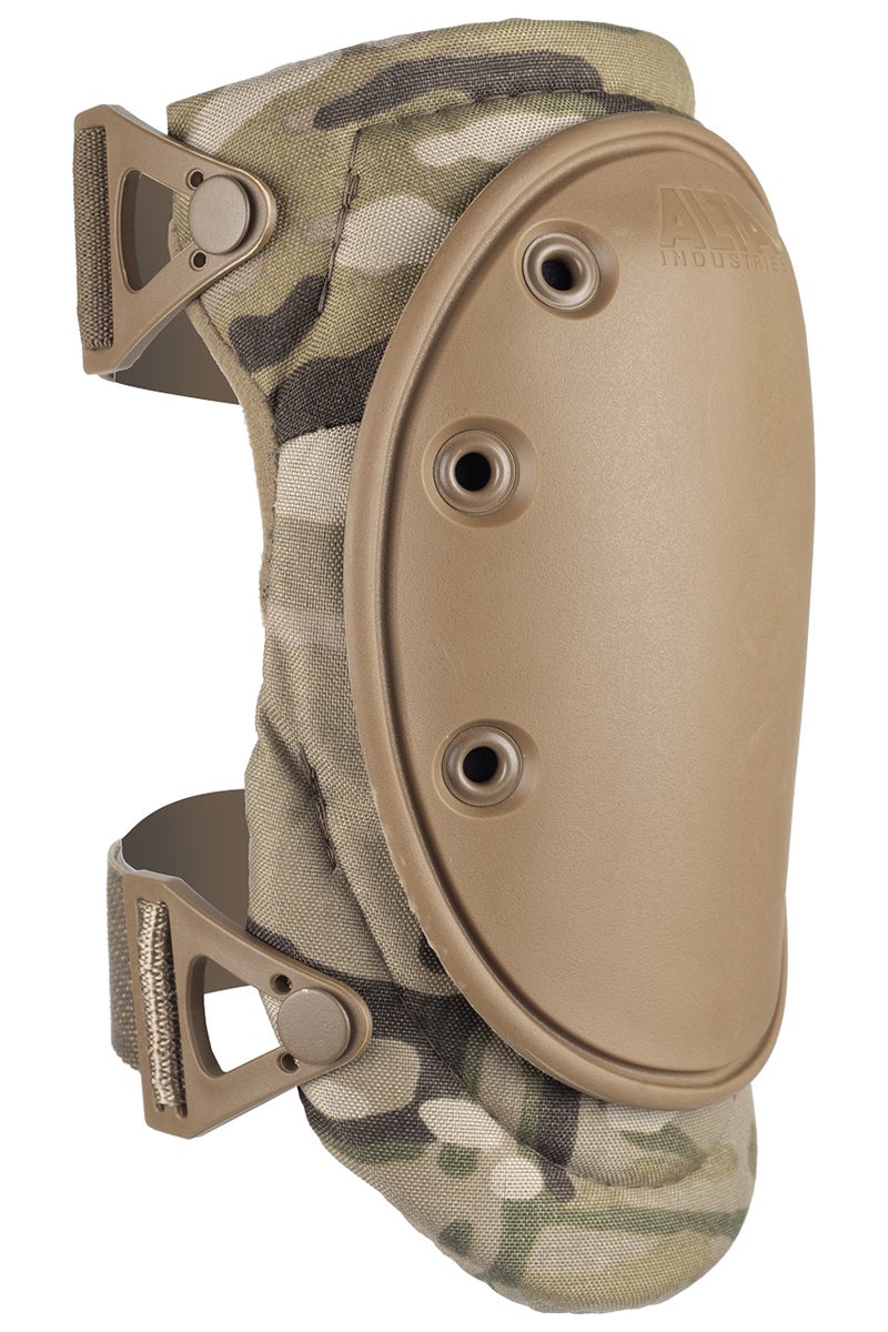 ALTA 50453.16 AltaFLEX Gel Insert Heavy Duty Knee Protector Pad, MultiCAM Cordura Nylon Fabric, AltaLOK Fastening, Flexible Cap, Long, Coyote - Image 2